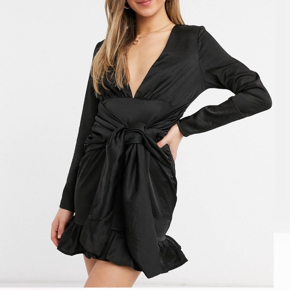 ASOS Lola May wrap dress with ruffle detail - Picture 1 of 7